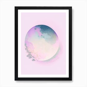 Moon Phase Gouache Space Art Print
