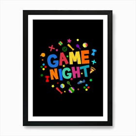 Game Night Art Print