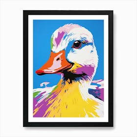Andy Warhol Style Bird Duck 1 Art Print