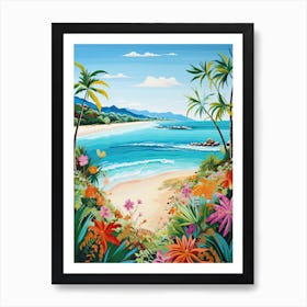 Four Mile Beach, Australia, Matisse And Rousseau Style 2 Art Print