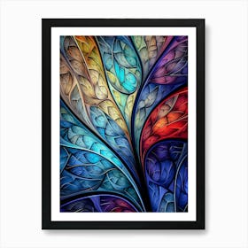 Floral Whispers - #natureinspiredart #abstractfloral #colorfulart #organicdesign #modernart #vibrantcolors #leafpattern #digitalart #botanicalinspiration #contemporarydecor #artforsale #naturevibes #interiorart #wallart #artcollector Art Print