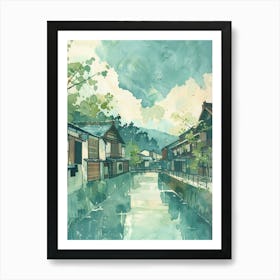 Takayama Japan 2 Retro Illustration Art Print