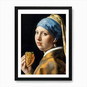 Girl With A Pearl Earring Hamburgs Art Print