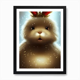 Christmas Bunny Art Print