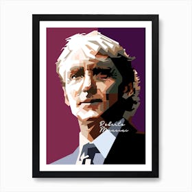 Roberto Mancini Italian Serie A Legendary Retro Football Art Print