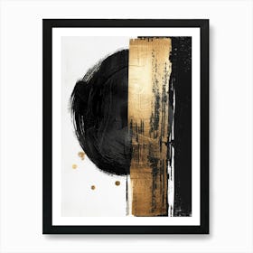 Black And Gold Abstract Painting 29 Art Print