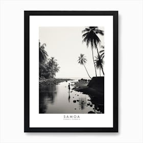 Poster Of Samoa, Black And White Analogue Photograph 4 Art Print