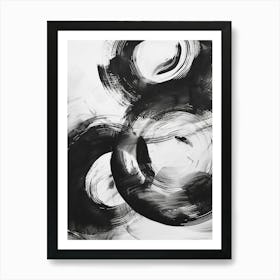 Black And White Circles 6 Art Print