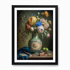 Flowers In A Vase, Still life, Printable Wall Art, Still Life Painting, Vintage Still Life, Still Life Print, Gifts, Vintage Painting, Vintage Art Print, Moody Still Life, Kitchen Art, Digital Download, Personalized Gifts, Downloadable Art, Vintage Prints, Vintage Print, Vintage Art, Vintage Wall Art, Oil Painting, Housewarming Gifts, Neutral Wall Art, Fruit Still Life, Personalized Gifts, Gifts, Gifts for Pets, Anniversary Gifts, Birthday Gifts, Gifts for Friends, Christmas Gifts, Gifts for Boyfriend, Gifts for Wife, Gifts for Mom, Gifts for Husband, Gifts for Her, Custom Portrait, Gifts for Girlfriend, Gifts for Him, Gifts for Sister, Gifts for Dad, Couple Portrait, Portrait From Photo, Anniversary Gift 9 Art Print