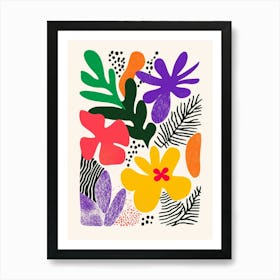 Tropical Floral Print Art Print