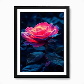 Pink Rose Wallpaper 2 Art Print