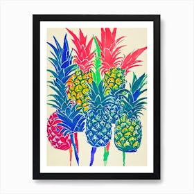 Pineapple 1 Vintage Sketch Fruit Art Print