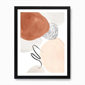 Ink Watercolor Shapes Art Print