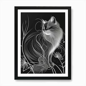 Himalayan Cat Minimalist Illustration 3 Art Print