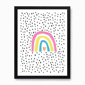 Rainbow Polka Dots Art Print