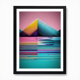 Two Colors Lines Art Print