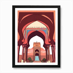 morocco door watercolor Art Print