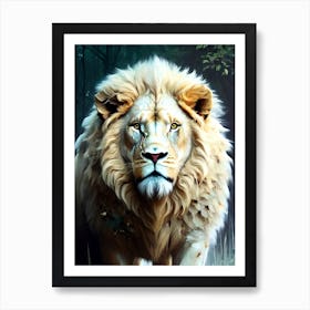 Lion In The Woods Art Print