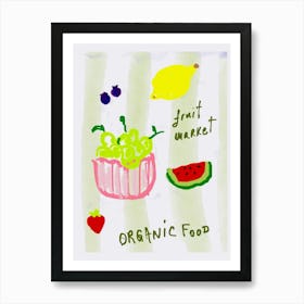 Fruit Market Organic Food Art Print