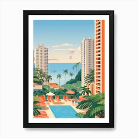 Acapulco, Mexico, Graphic Illustration 4 Art Print