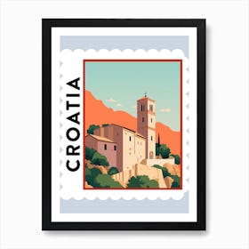Croatia 1 Travel Stamp Poster Art Print