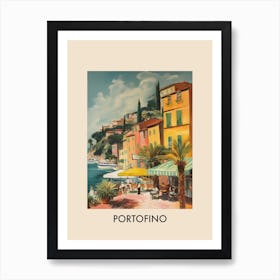 Portofino Italy 6 Vintage Travel Poster Art Print