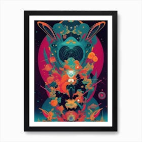 Colorful Year Of The Rabbit 05 Ai Art Art Print