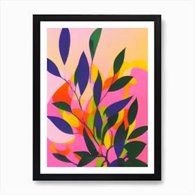 Jade Plant Colourful Illustration Art Print