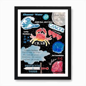 Cancer Zodiac Sign Art Print