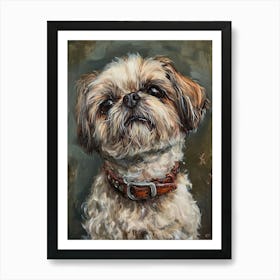 Shih Tzu Acrylic Painting 6 Art Print