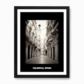 Poster Of Valencia, Spain, Mediterranean Black And White Photography Analogue 4 Art Print