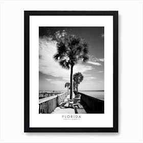 Poster Of Florida, Black And White Analogue Photograph 3 Art Print