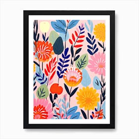 Matisse Style Floral Overture; Radiant Symphony Art Print