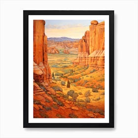 Autumn National Park Painting Arches National Park Utah Usa 4 Art Print