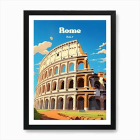 Rome Italy Spartan Travel Art Art Print