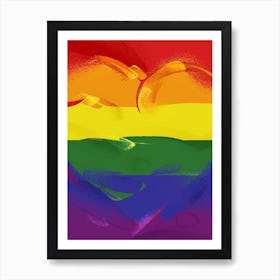 Pride LGBTQ Heart Art Print