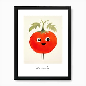 Friendly Kids Tomato 1 Poster Art Print