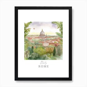 Italy, Rome Storybook 6 Travel Poster Watercolour Art Print
