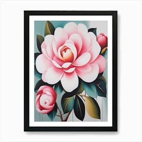 Pink Flower Painting Art Print