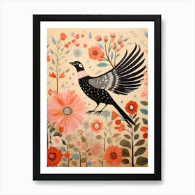 Magpie 6 Detailed Bird Painting Art Print