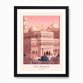 The City Palace Jaipur India Travel Poster Art Print