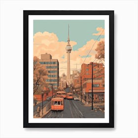 Johannesburg South Africa Travel Illustration 3 Art Print