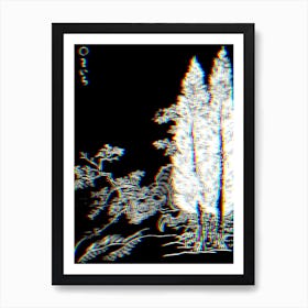 Toriyama Sekien Vintage Japanese Woodblock Negative Glitch Art Yokai Ukiyo-e Waira Art Print