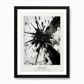 Chaos Abstract Black And White 8 Poster Art Print