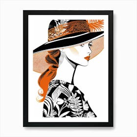 Woman In A Hat 92 Art Print