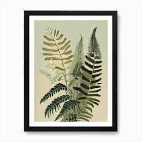 Polypodium Fern Rousseau Inspired Art Print