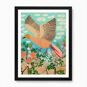 Maximalist Bird Painting Mockingbird 1 Art Print