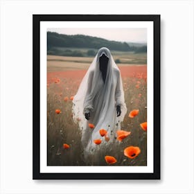 Ghost In The Poppy Fields Painting (4) Art Print