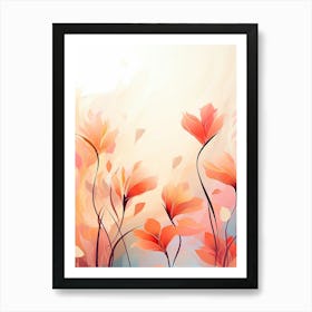Red Petal Poetry: Poppy Flower Wall Art Print Art Print