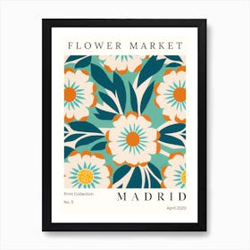 Flower Market Madrid Art Print